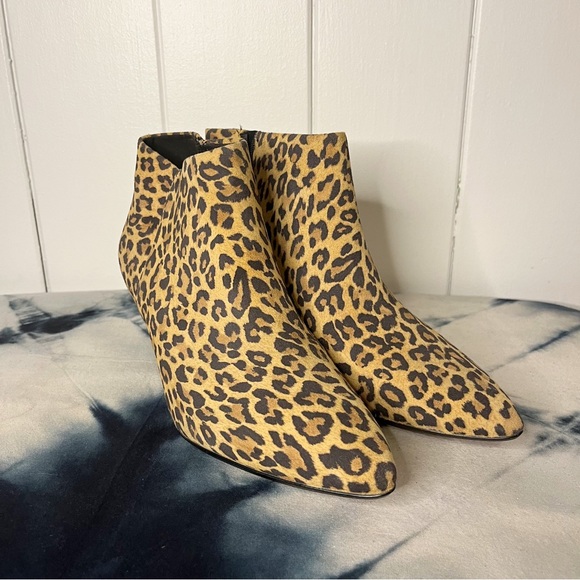 Clarks Shoes - Clarks Leopard Print Heeled Bootie. Size 9.5.